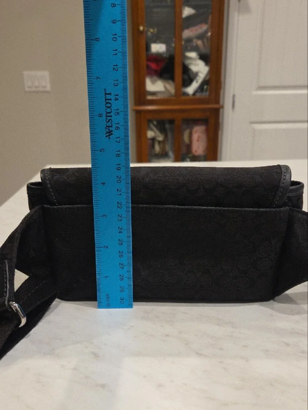 Coach Black Signature Logo Fanny Pack/Belt Bag Small